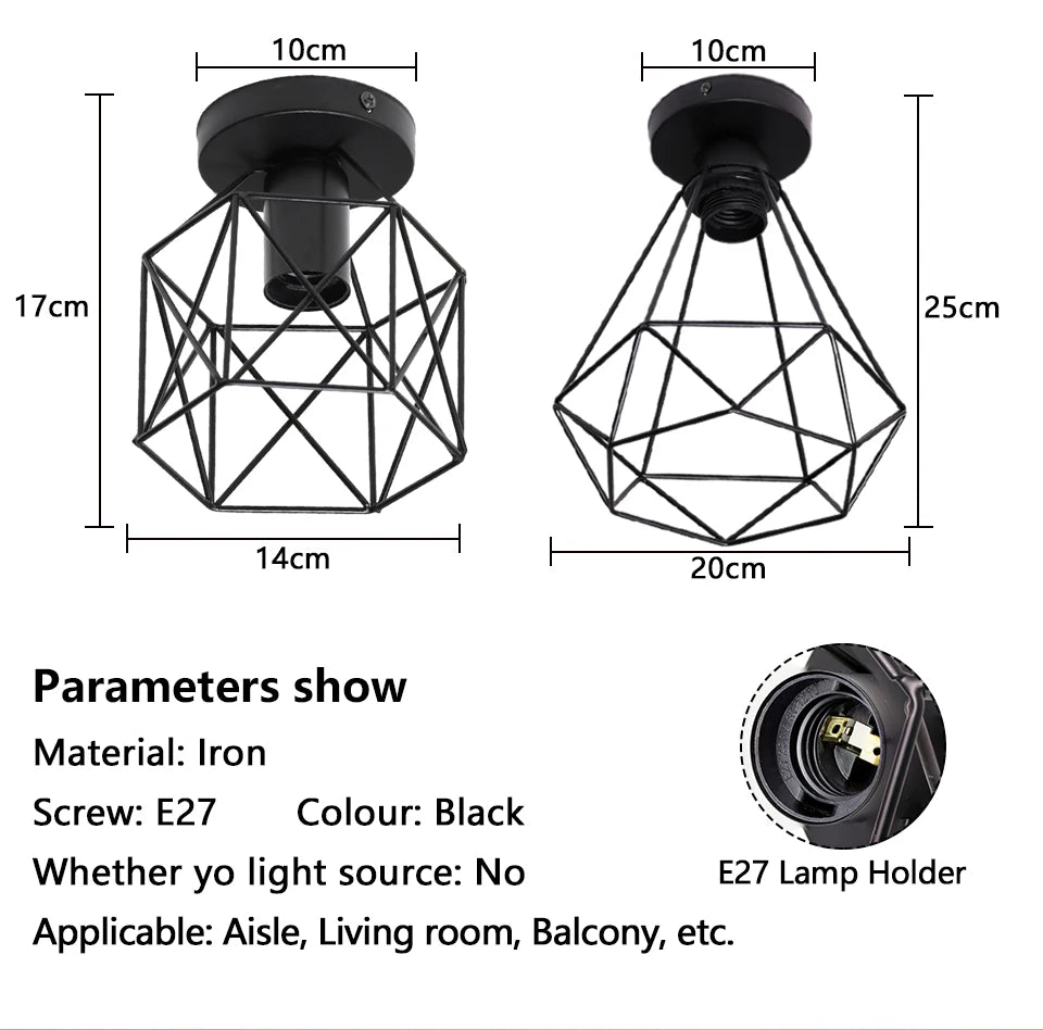 Simple Ceiling Light Retro Industrial Metal E27 Fixture Black Shade Flush Mount Ceiling Lamp Porch Light For Bedroom Home Decor Simple Ceiling Light Retro Industrial Metal E27 Fixture Black Shade Flush Mount Ceiling Lamp Porch Light For Bedroom Home Decor