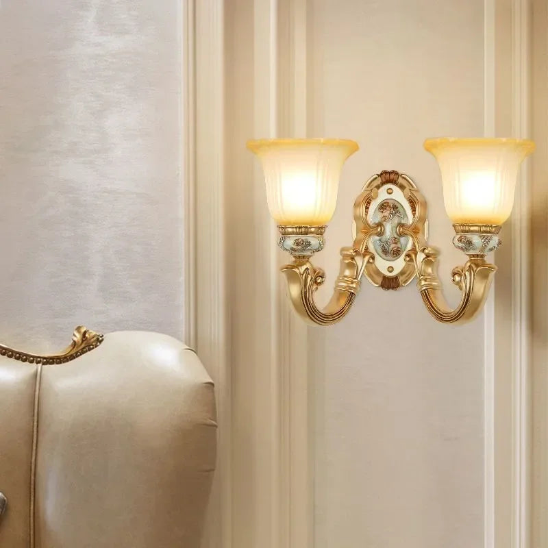 DORIAN European Luxury Wall Lamp American Retro LED Living Room Bedroom Study Room Hotel Villa Model Room Aisle Wall Light