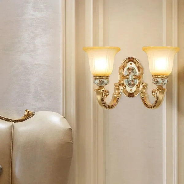 DORIAN European Luxury Wall Lamp American Retro LED Living Room Bedroom Study Room Hotel Villa Model Room Aisle Wall Light