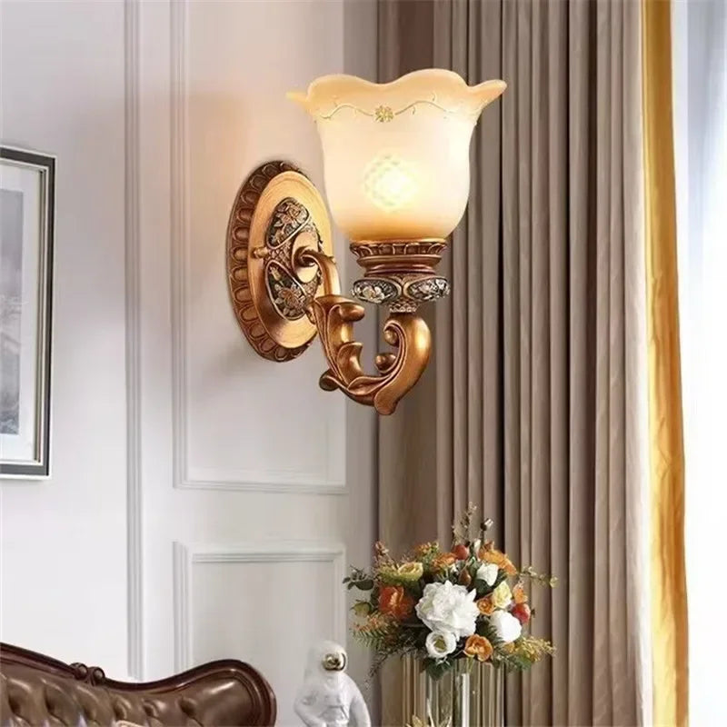 DORIAN European Luxury Wall Lamp American Retro LED Living Room Bedroom Study Room Hotel Villa Model Room Aisle Wall Light