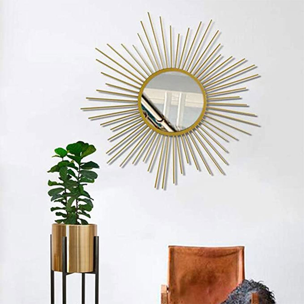 Sun-Shaped Mirror Wall