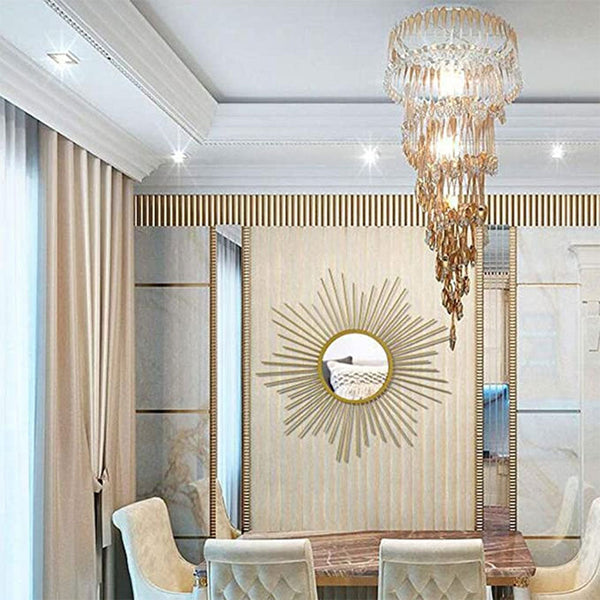 Sun-Shaped Mirror Wall